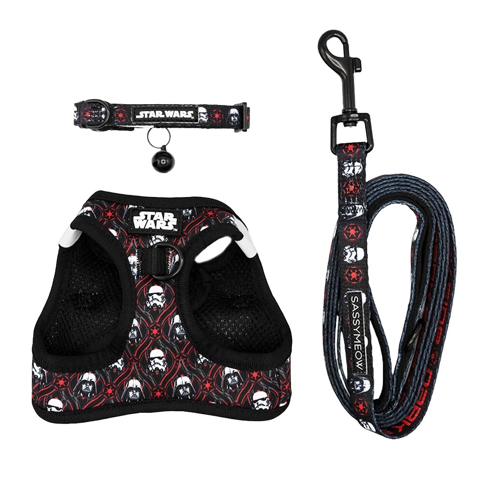 Sassy meow star wars Cat harness Set